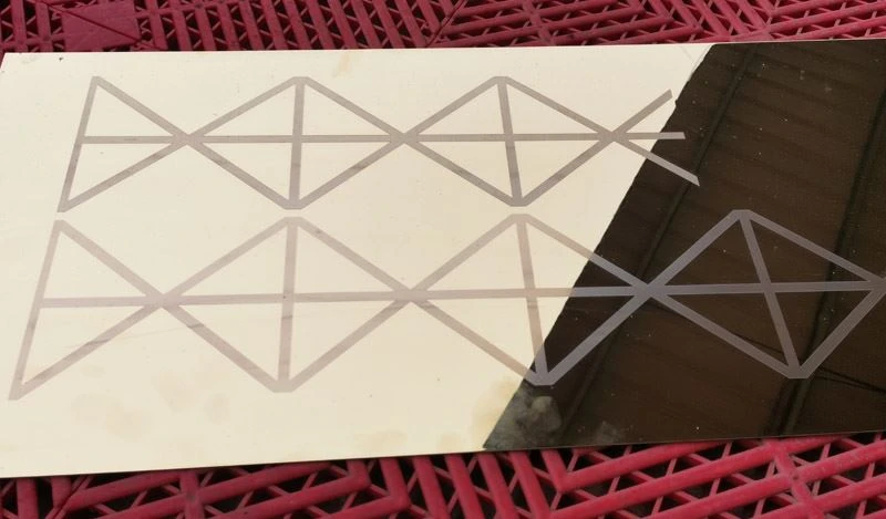 Mirror stainless steel etching Mirror stainless steel etching