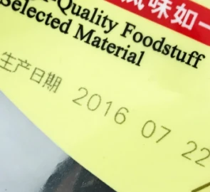 Plastic bag production date marking